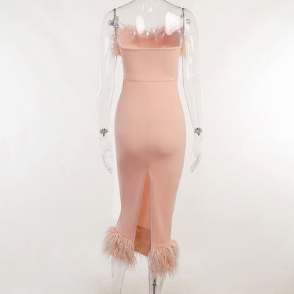 Levoire | Feder Dos Nu Sans Bretelles Mi-Mollet Robes