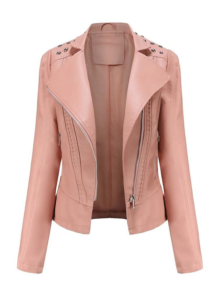 Levoire | Veste En Cuir Pu Élégante Pour Femmes Rosa