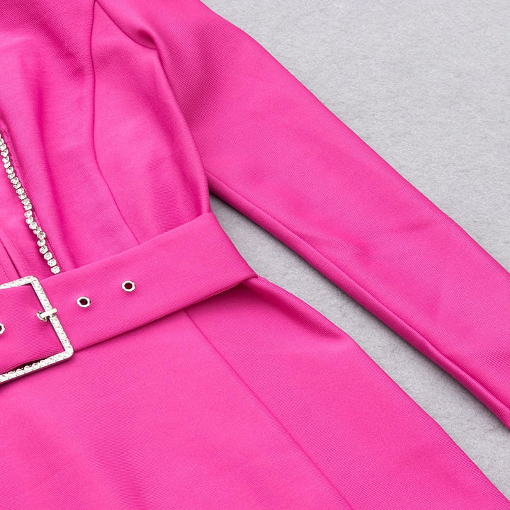 Levoire | Robe Bodycon Mini À Manches Longues Et Col V Froncé