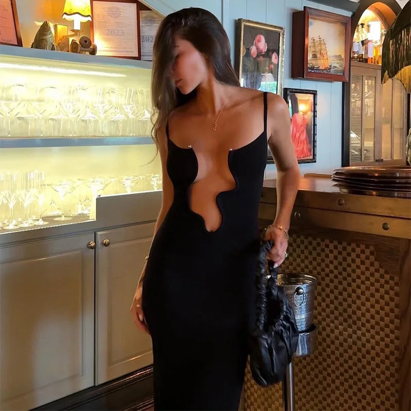 Levoire | Ouvert Robe Maxi À Col V Sans Manches