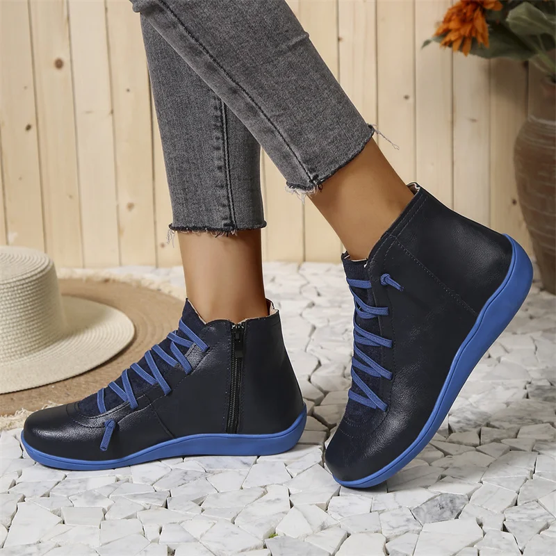 Levoire | Bottes Lisses Letthanti Avec Fermeture Latérale Bleu