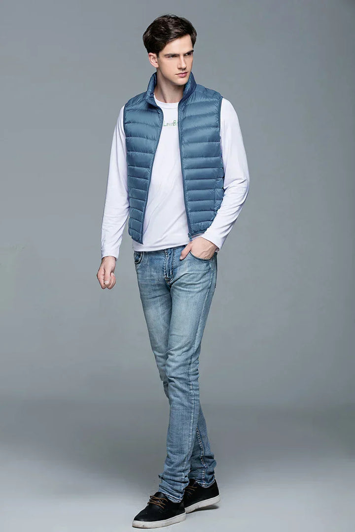 Levoire | Gilet Moderne Élégant Ultra Légère Pour Hommes Bleu clair