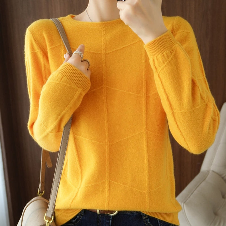 Levoire | Pull Élegant Avec Facteur Confort Jaune