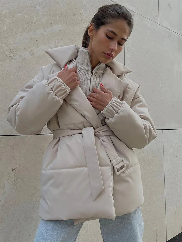 Levoire | Veste Chauffante À Manches Longues Avec Poches Beige