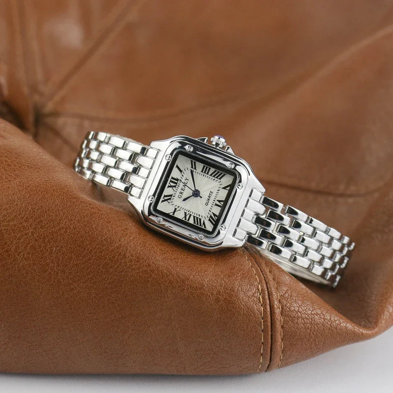 Levoire | Montre En Diamant Pour Femmes Carrée Argent