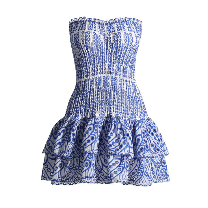 Levoire | Robe À Volants Bleu