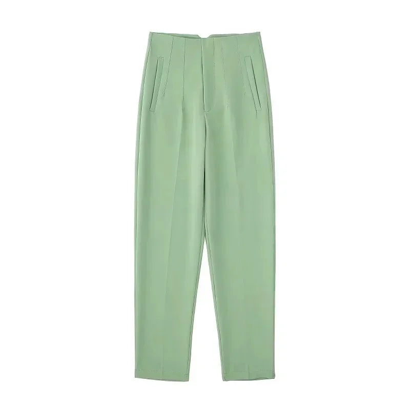 Levoire | Pantalon Formelle Taille Haute Menthe