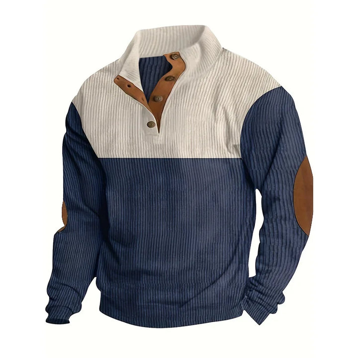 Levoire | T-Shirt Informel Avec Fermeture Éclair Marine bleu Abricot