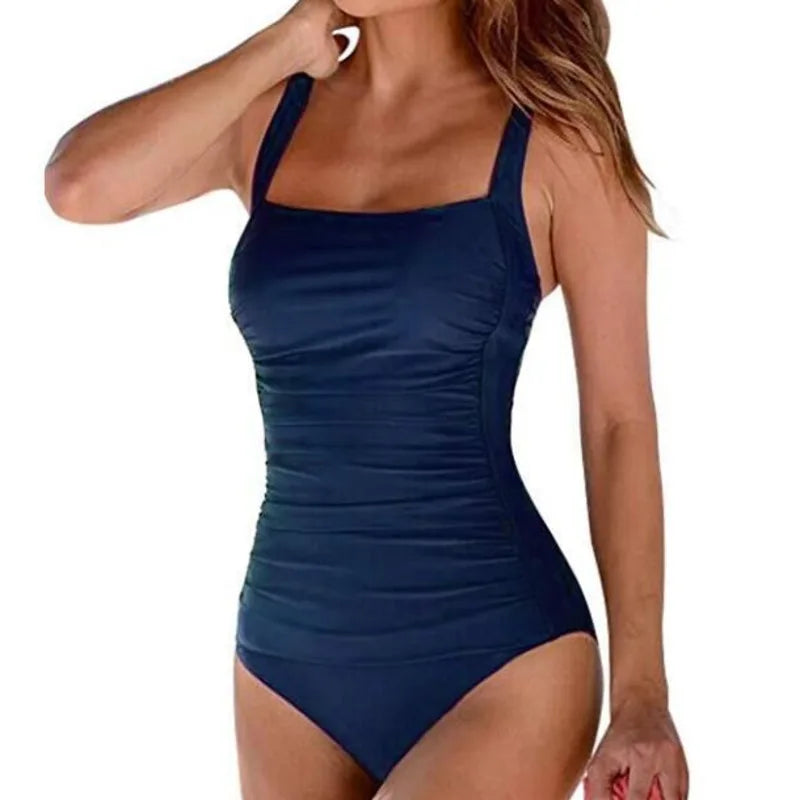 Levoire | Maillot De Bain Une Pièce Avec Encolure Carrée Bleu