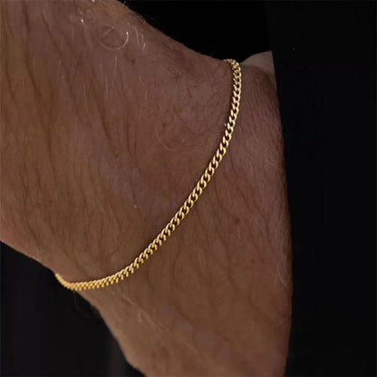 Levoire | Bracelet En Chaîne Cubaine En Or 3mm couleur dorée