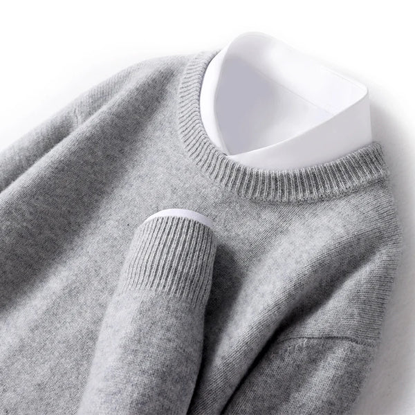 Levoire | Pull Homme Avec Un Design De Col Double Contemporain, Idéal Pour Les Occasions Décontractées Et Formelles Gris clair