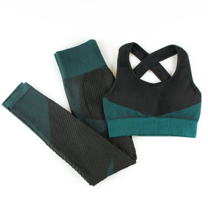 Levoire | Ensemble De Vêtements De Sport Avec Brassière À Bretelles Croisées Havbleu