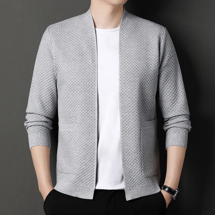 Levoire | Gilet en tricot à manches longues avec coupe ajustée et poches