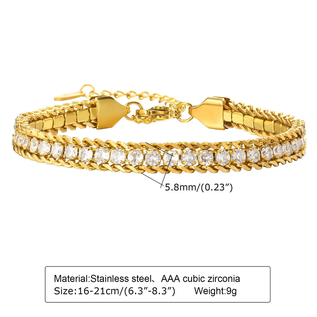 Levoire | Bracelet Maille Trombone Doré BR-1534GW