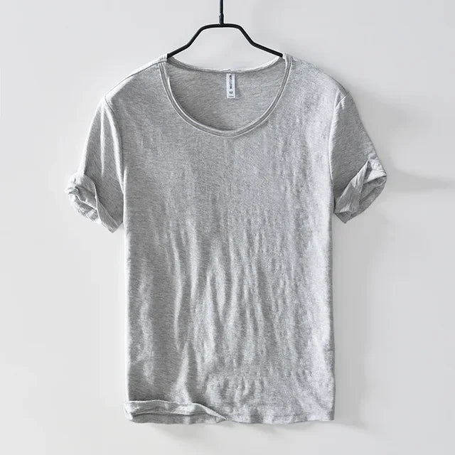 Levoire | T-Shirt Homme Slim Fit En Coton Gris clair