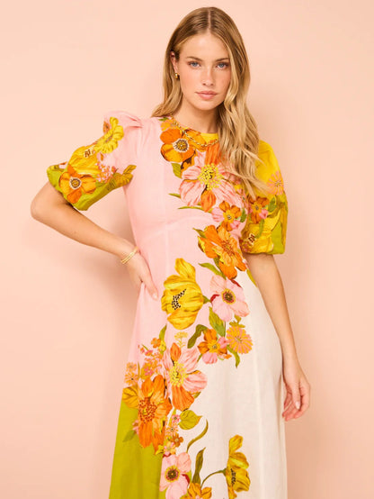 Levoire | Robe Midi Fleurie Tendance pour les Vacances