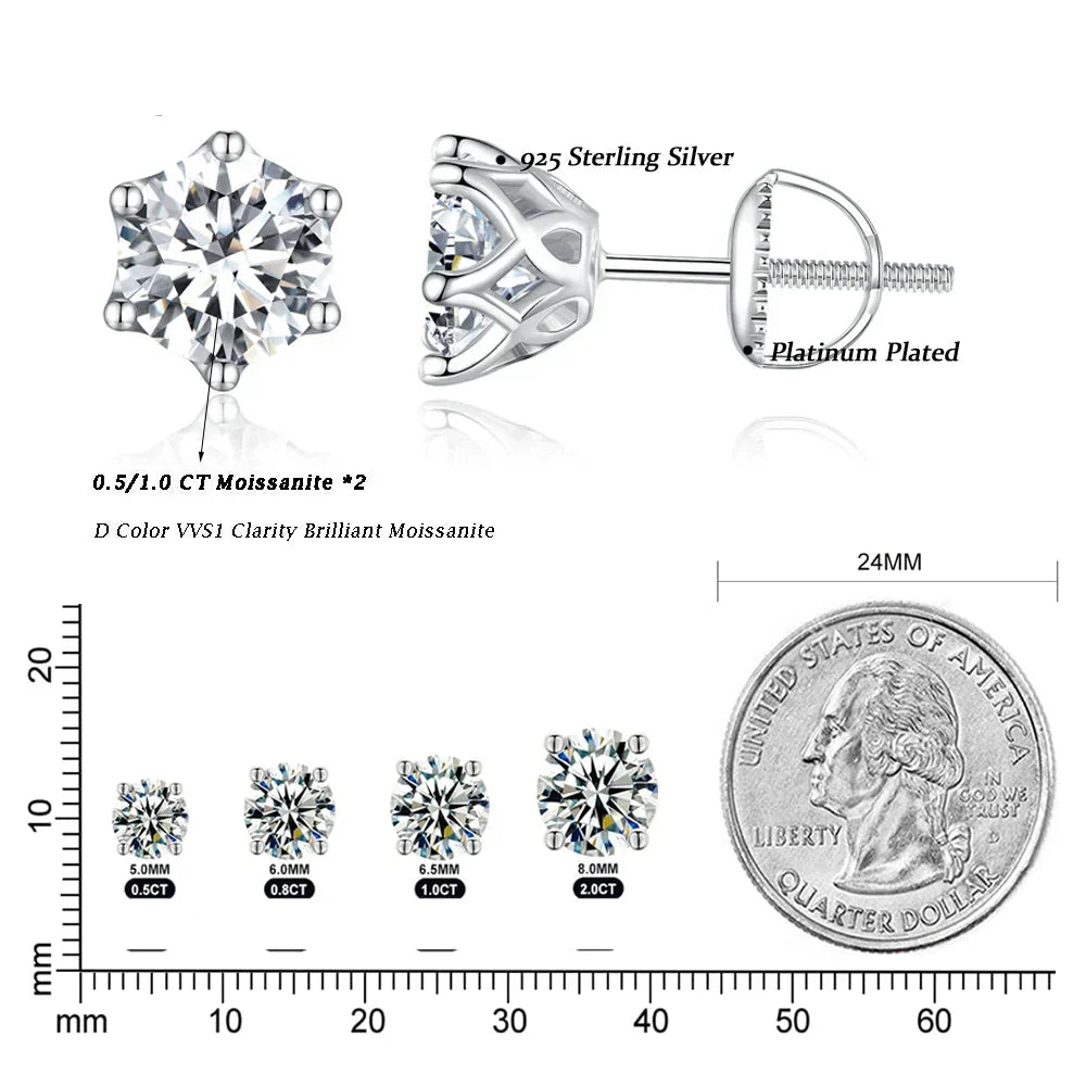 Levoire | Boucles Moissanite S925