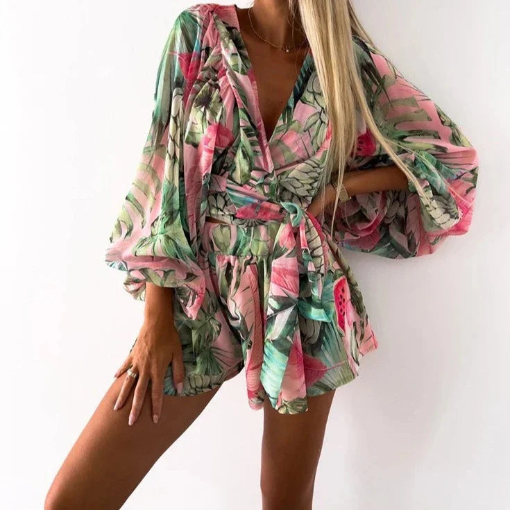 Levoire | Combinaison De Plage Décontractée Vert