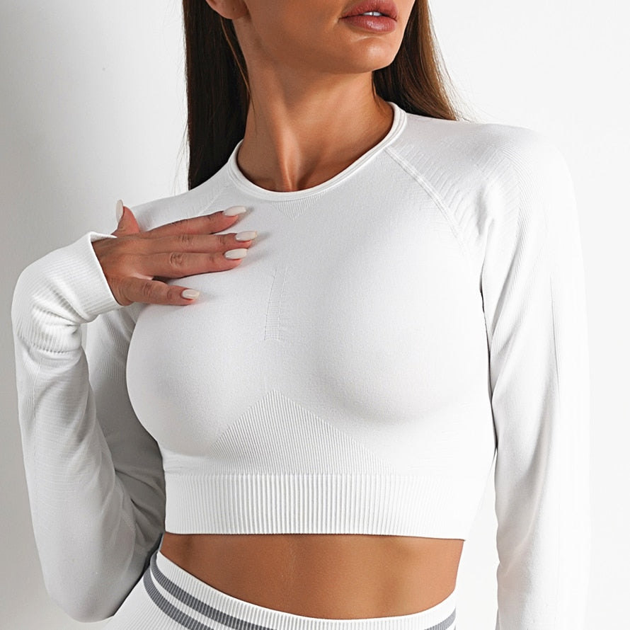 Levoire | Haut Vêtements De Sport À Manches Longues Blanc