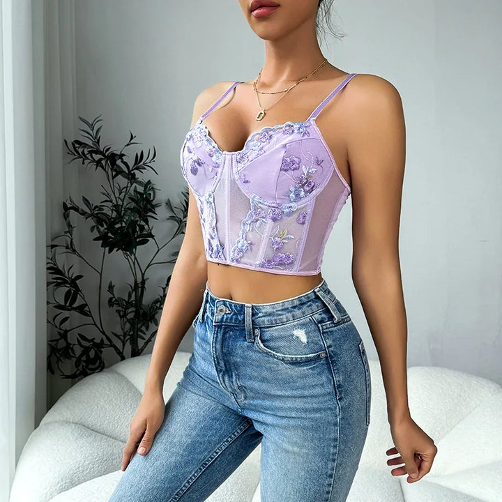 Levoire | Corset Avec Fleurs Brodées