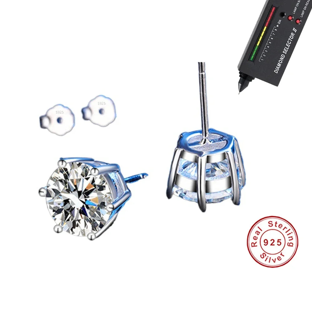 Levoire | Boucles D'Oreilles Moissanite Avec boîte certificat GRA