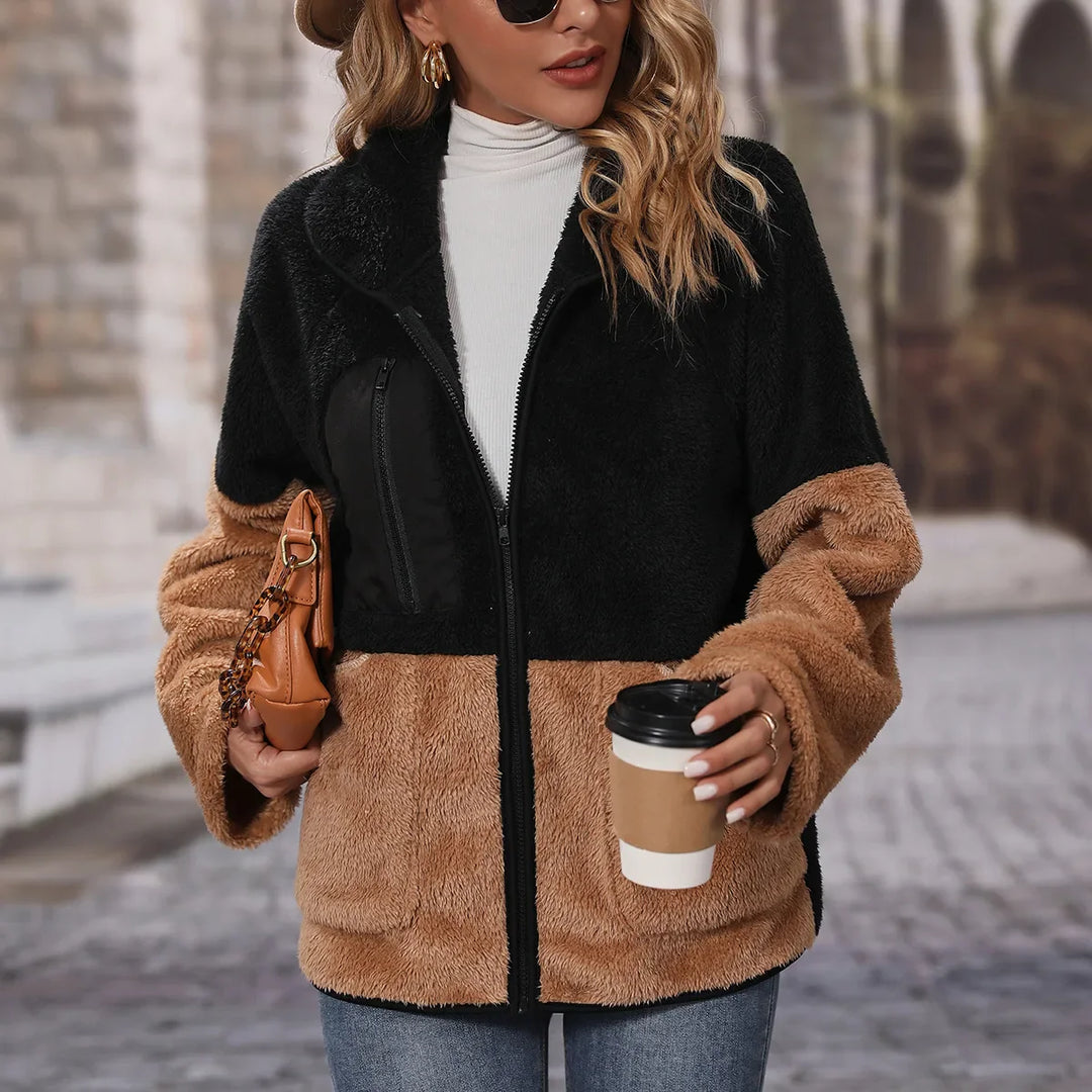 Levoire | Veste Villa Col Manches Longues Velours Marron foncé