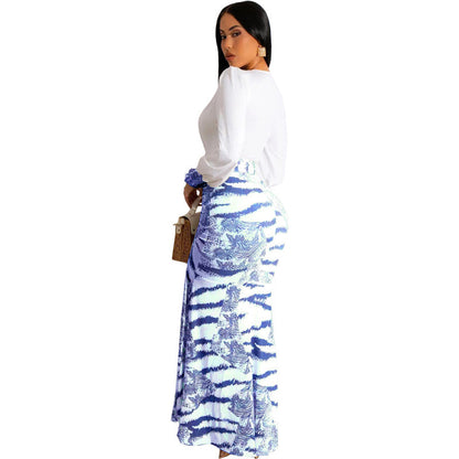 Levoire | Robe Maxi Dyp V-Glad Zebra