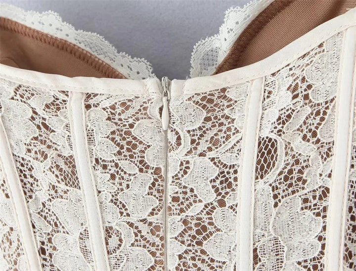Levoire | Robe Mini En Dentelle De Récolte De Vin