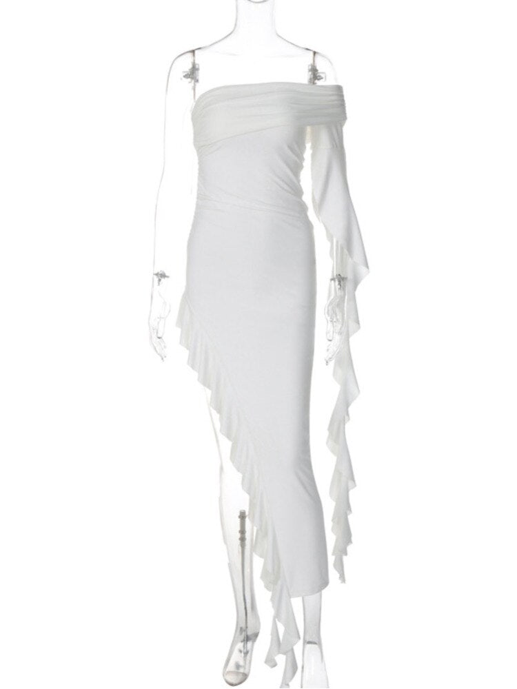 Levoire | Robes Maxi À Fente Haute Froncées