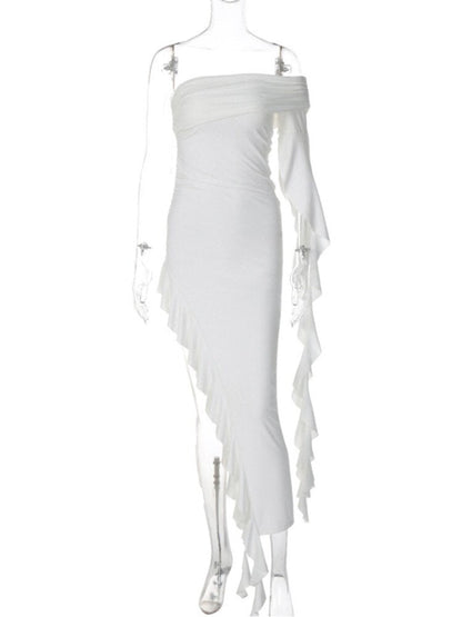 Levoire | Robes Maxi À Fente Haute Froncées