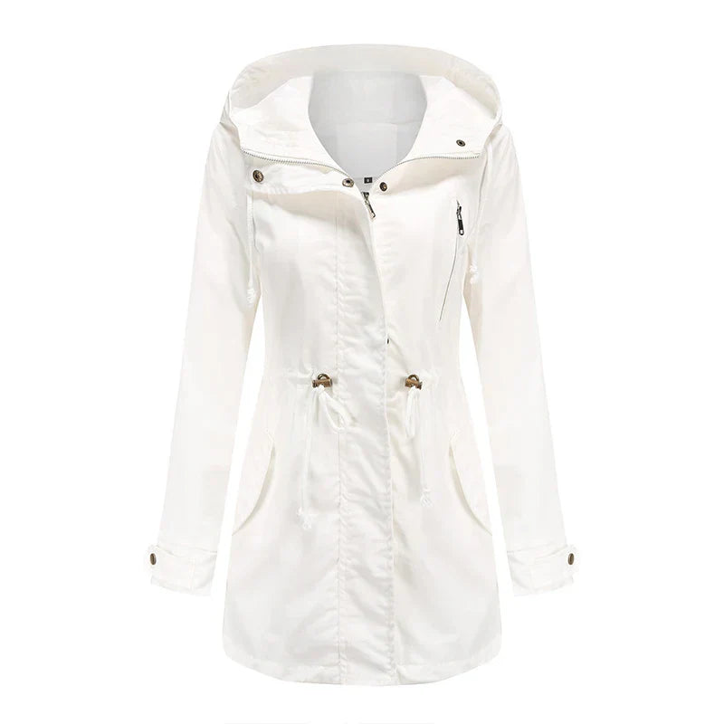 Levoire | T Trench En Coton Avec Capuche Blanc