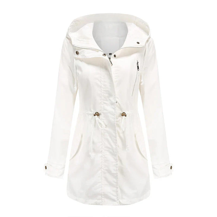 Levoire | T Trench En Coton Avec Capuche Blanc