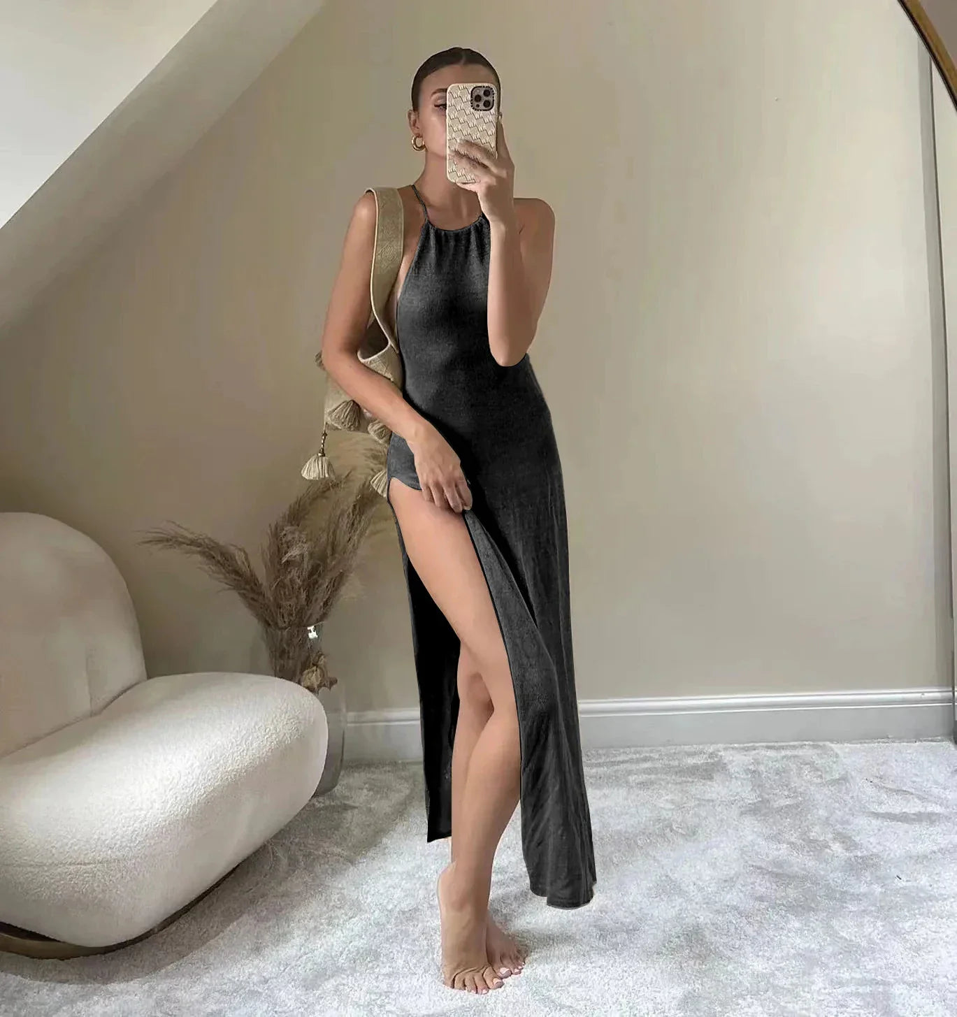 Levoire | Robes Maxi Sans Manches Au Crochet