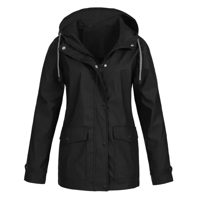 Levoire | Veste De Pluie Légère Avec Capuche Noir