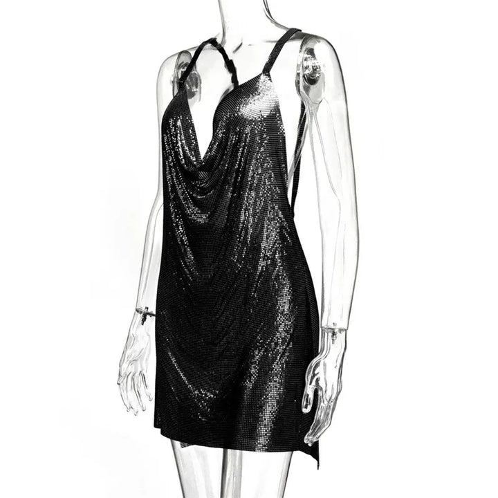 Levoire | Chaîne Métallique Halterneck Mini Robe Sans Métal