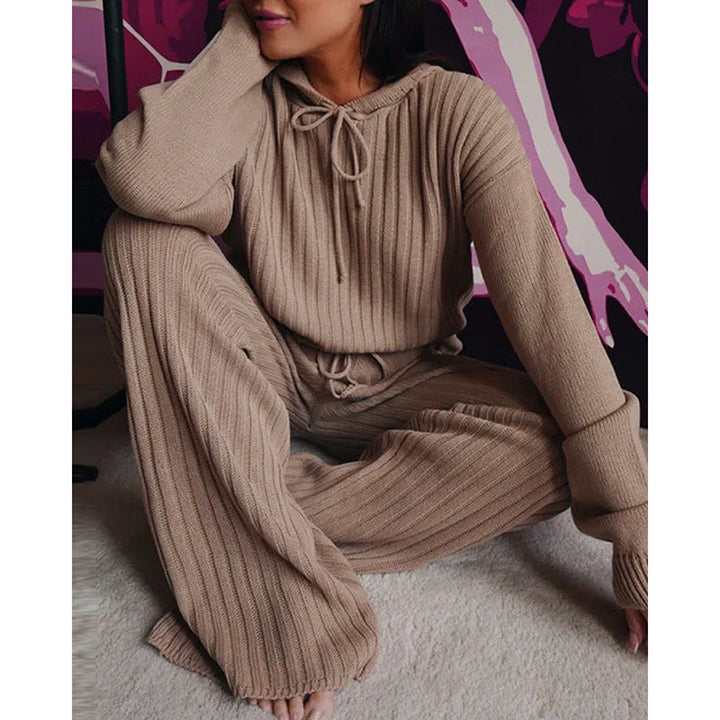 Levoire | Femme Sweat à capuche long à manches relaxé robe Café