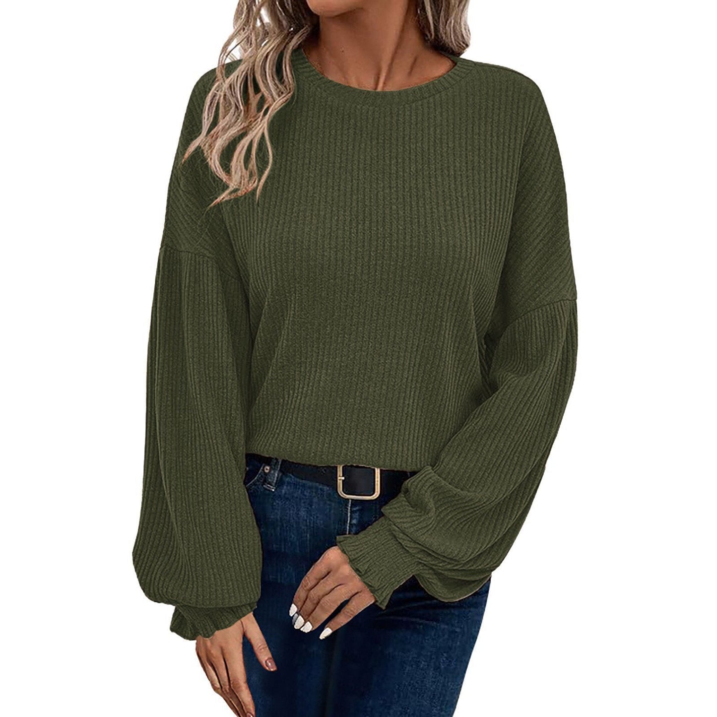 Levoire | Pull En Tricot Tendance Pour Un Usage Quotidien Vert olive