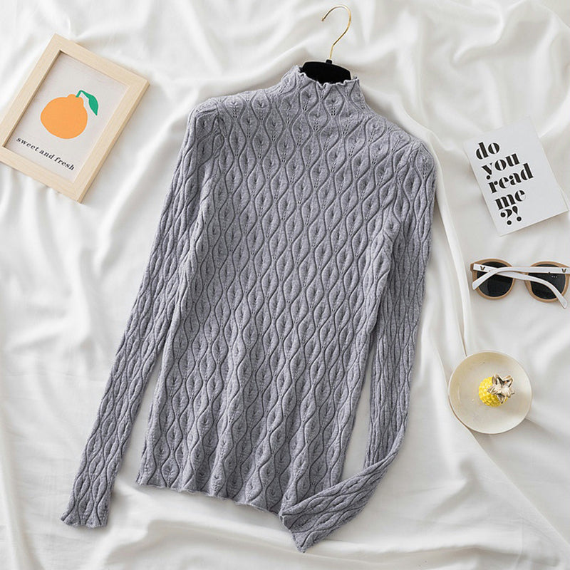 Levoire | Pull En Maille À Col Roulé Élégant Gris Une taille