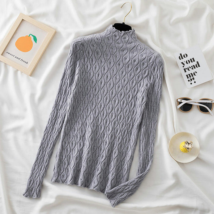 Levoire | Pull En Maille À Col Roulé Élégant Gris Une taille