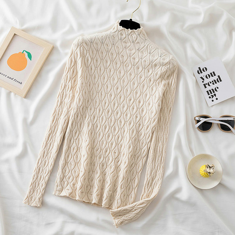 Levoire | Pull En Maille À Col Roulé Élégant Beige Une taille