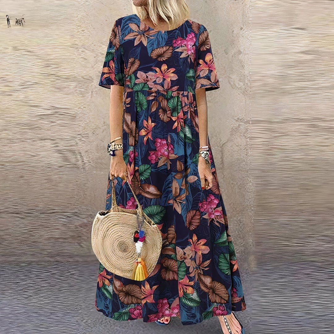 Levoire | Robe D'Été Fleurie Élégante Bleu (Presque épuisé)