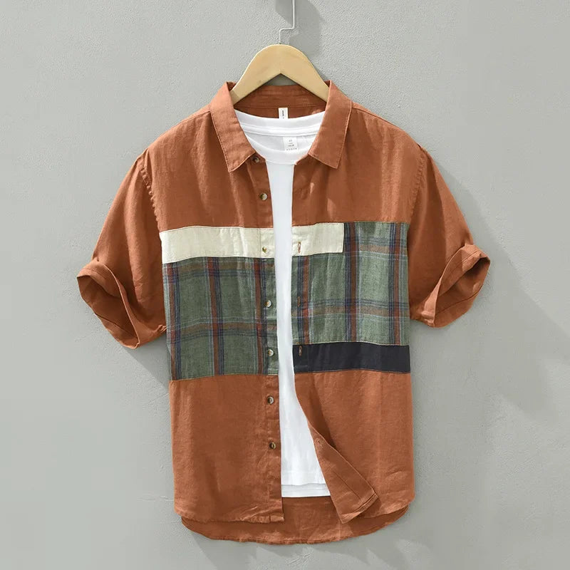 Levoire | Chemise En Lin Respirant Style Decontracte Hommes