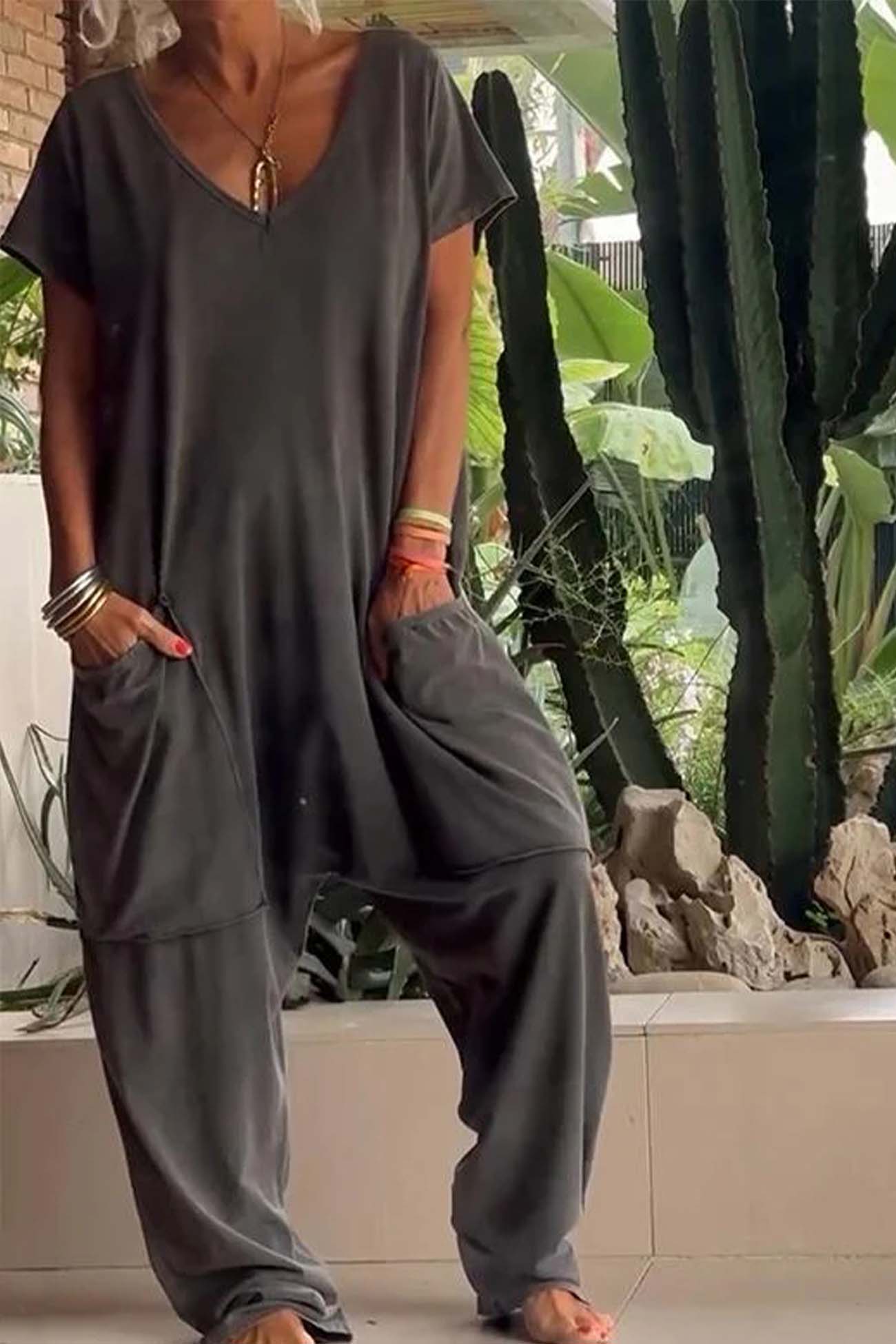 Levoire | Style Détente Combinaison Gris pierre (Épuisé rapidement)