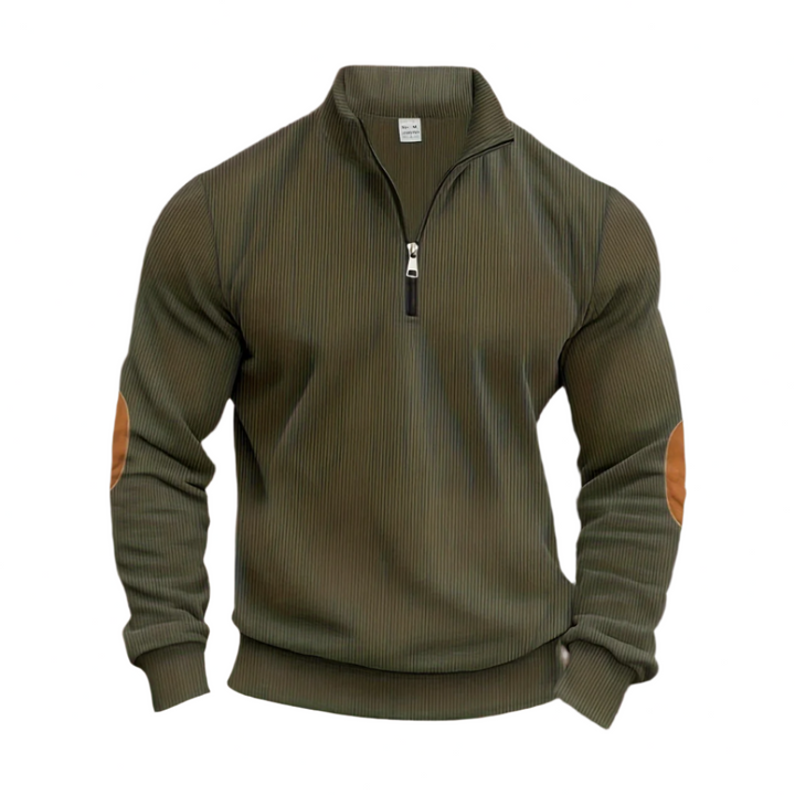 Levoire | Pull zippé mi-long à manches longues loose Vert