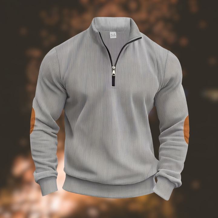 Levoire | Pull zippé mi-long à manches longues loose Gris