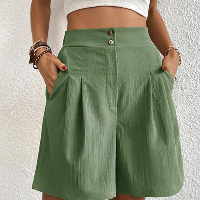 Levoire | Shorts Taille Haute Pour Femmes Sofia Vert
