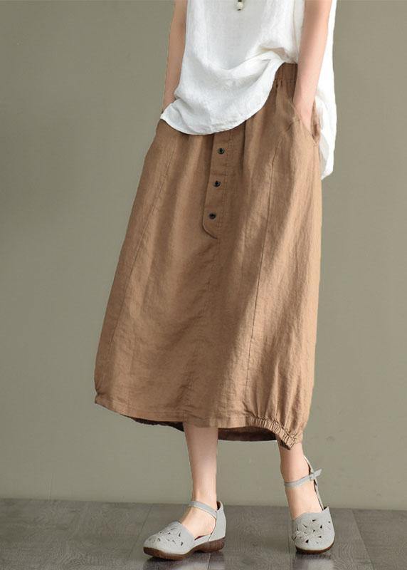 Levoire | Mulberry Retro Patches Été Lin Jupe