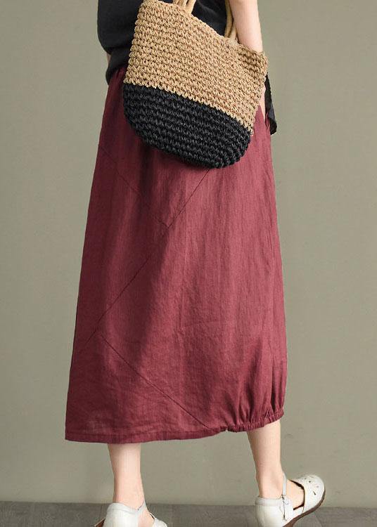 Levoire | Mulberry Retro Patches Été Lin Jupe