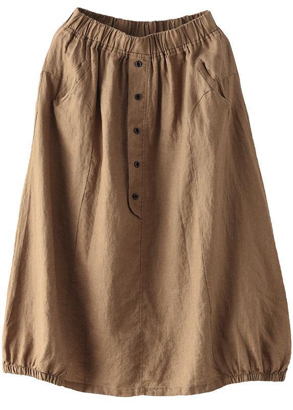 Levoire | Mulberry Retro Patches Été Lin Jupe