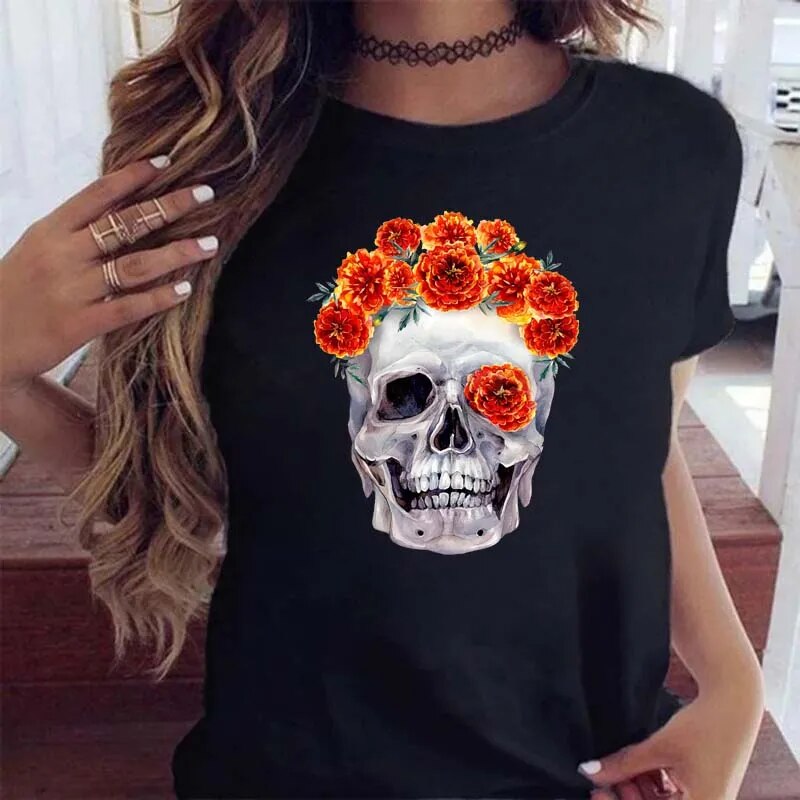 Levoire | T-Shirt Crâne Noir Style 2